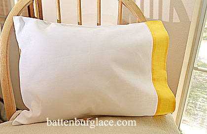 Baby Pillowcases 13x17 in..White Lemon Chrome.Set of 2